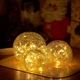 LED декоративные стеклянные пули Zodight с подсветкой, набор 3 шт, теплый свет - изображение 1