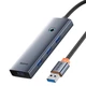 USB-хаб Baseus UltraJoy Series 4xUSB-A 3.0 1xUSB-C 5V 50cm Grey (6932172653217) - зображення 1