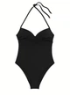 Суцільний чорний купальник з пушапом (XL) Victoria's Secret - изображение 3