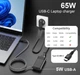Зарядное устройство TPN-CA25 65W USB-C для ноутбуков HP, блок питания Type-C с сетевым кабелем - изображение 2