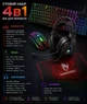 Ігровий комплект Gaming Combo 4-in-1 T-Wolf TF-400 чорний • Геймерський набір клавіатура, миша, навушники та килимок для ПК 57964 - зображення 6