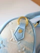 Сумка жіноча Louis Vuitton Speedy 20 блакитна денім Луі Вітон (163) - изображение 6