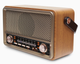 Радио на аккумуляторе - Bluetooth колонка с пультом управления Kemai Retro радиоприемник аккумуляторный (USB/TF/AUX) Коричневый - изображение 7