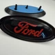 Эмблема табличка Ford 115 мм 48 мм форд знак шильдик черный с красным - изображение 3