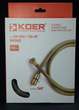 Шланг для душу золотистий глянцевий Koer KB-0801-150-10 (обплетення нержавіюча сталь 150 см) (Кольор золотий) (KR4806) - зображення 2