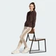 Женская толстовка Seasonal Essentials Animal Print 3-Stripes Full-Zip adidas KV9299 (L) коричневый (4069993189945) - изображение 3