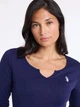 Лонгслив длинный женский U.S. Polo Assn 216527-2900A(EVENING BLUE) XL Синий (786662143506) - зображення 5
