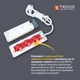 Сетевой удлинитель TECCO 1.5м 3 поста black (8681277843556) - изображение 5