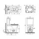 Унітаз-компакт 670х390х880mm система змиву RIMLESS - изображение 2