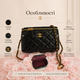 Сумка Chanel чорна 17×11 см — компактна жіноча стьобана з ланцюжком і золотистою фурнітурою - зображення 2