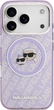 Etui na smartfon Karl Lagerfeld IML Glitter Karl & Choupette Heads Logo MagSafe do Apple iPhone 17 Pro Purple (3666339498917) - obraz 3