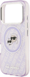 Etui na smartfon Karl Lagerfeld IML Glitter Karl & Choupette Heads Logo MagSafe do Apple iPhone 17 Pro Purple (3666339498917) - obraz 6