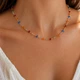 Цепочка Анна Ясеницька "Сolorful Joy", золотистый, 36+7 см - изображение 1
