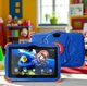 Детский планшет Kidiby K85 7 дюймов на Android с Wi-Fi и защитной прорезиненной крышкой для обучения игр и мультфильмов - изображение 6