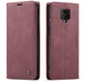 Чехол-книжка CaseMe из нубука для Xiaomi Redmi Note 9s/Pro Бордовый - изображение 4