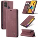 Чехол-книжка CaseMe из нубука для Samsung Galaxy M30s/M21 Бордовый - изображение 8