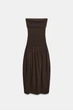 Комбінована сукня-бандо Zara 3253/025 M Коричнева (03253025700М) - зображення 6