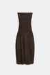 Комбінована сукня-бандо Zara 3253/025 M Коричнева (03253025700М) - зображення 7