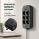 Мережевий фільтр-подовжувач СolorWay 6 розеток / 4USB (Type-C 2PD20W + 3USB QC3.0) (20W) 2 м Black (CW-CHE64PDB) - зображення 13