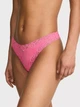 Трусики стринги Cotton Lace-Waist Thong Victoria's Secret розовый-микс XS - изображение 1