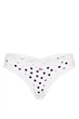Трусики стрінги Cotton Lace-Waist Thong Victoria's Secret білий з чорним L - зображення 3
