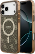 Панель Guess IML Peony 4G Background MagSafe для Apple iPhone 17 Pro Brown (3666339490829) - зображення 1