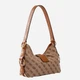 Сумка багет сідло жіноча тканинна середня Guess HWJJ9308720-LLG Коричнева (800070360376) - зображення 4
