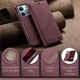 Чохол-книжка CaseMe із нубуку для Xiaomi Redmi 15C 173mm Бордовий - зображення 8