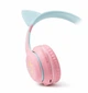 Беспроводные наушники Onvyx BT612I с кошачьими ушками, RGB-подсветкой, Bluetooth 5.3, FM-радио, MicroSD, AUX, складные Pink - изображение 5