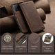 Чехол-книжка CaseMe из нубука для Xiaomi Poco X6 Pro 5G Тёмно-коричневый - изображение 3
