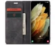 Чехол-книжка CaseMe из нубука для Samsung S21 Ultra Чёрный - изображение 4