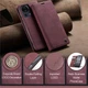 Чехол-книжка CaseMe из нубука для Xiaomi Mi 13 Lite Бордовый - изображение 3