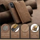 Чехол-книжка CaseMe из нубука для Xiaomi Poco C65 Светло-коричневый - изображение 6