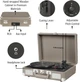 Програвач вінілу Crosley Cruiser Deluxe Taupe CR8005F-TE з Bluetooth - зображення 4
