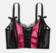 Бюстгальтер Victoria’s Secret Unlined Lace-up Corset Bra Top Чорний з червоним M - зображення 3