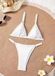 Раздельный купальник FS Triangle Bikini Set S с металлическими кольцами Белый (10164) - зображення 3