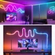 Розумна гнучка неонова led стрічка smart neon RGB-IC magic з bluetooth usb адаптером діодне підсвічування 2 метри смарт світлодіодний ргб кольоровий неон адресна трубка управління з телефону пульт з блютуз додатком 5 вольт для авто тв пк - зображення 7