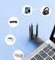WIFI6 адаптер AX900 + Bluetooth 5.4 USB 3.0 Toocki TB07A USB 4 антенны - зображення 9