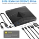 Внешний оптический привод CD DVD для ноутбуков и компьютеров Windows Mac - изображение 7