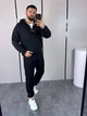 Чоловічий спортивний костюм двонитка петля 1066, чорний, L-XL - зображення 5