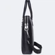 Кожаная мужская деловая сумка-портфель портфель для ноутбука черный Tiding Bag 64028 37 см - изображение 5