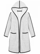 Удлинённый кардиган для девочки Mevis 2509 без застёжки с капюшоном, рост 164 см серый - изображение 2