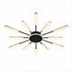 Керована світлодіодна люстра LEEDS 110W 12L+R-SMART-885x70-BLACK/GOLD-230-IP20 - зображення 6