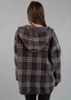 Жіноча кофта з альпаки коричнева в клітинку з капюшоном one size (2631275) - зображення 6