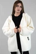 Жіноча кофта з альпаки молочна модна з капюшоном one size (2631275) - зображення 1
