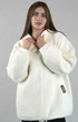 Жіноча кофта з альпаки молочна модна з капюшоном one size (2631275) - зображення 2