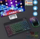 Клавиатура беспроводная Koyo Bluetooth компактная с RGB подсветкой для смартфонов планшетов ноутбуков смарт ТВ 320x130x20 мм 400 г с аккумулятором 300 мАч и USB C подключением черная для работы и обучения - изображение 2