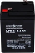 Акумуляторна батарея LogicPower AGM LPM 6V 5.2Ah (LP4158) - зображення 4