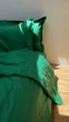 Комплект постільної білизни Cozy класичний зелений Півтораспальний 150*200 см простирадло без резинки - изображение 7