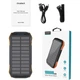 Батарея універсальна Choetech 10000mAh, 5V/2.1A, solar panel, Qi-5W, Black-Orange (B659-OR) - зображення 8